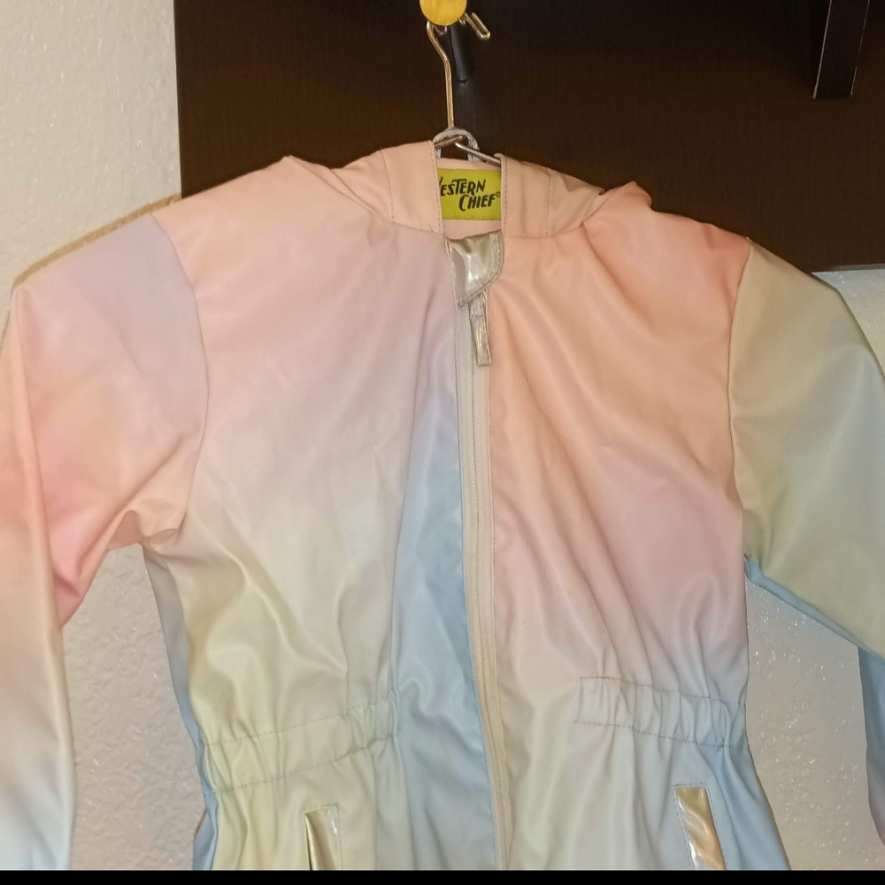 Western Chief - Ombre Hooded Rain Jacket Girl's Size 5